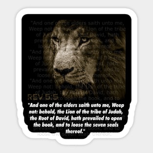 The Lion Of The Tribe Of Judah Sticker